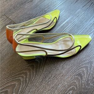 Maryam Nassir Zadeh PVC Leather Trim Pumps